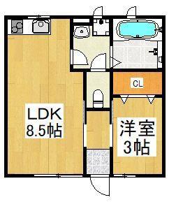 メゾンドEXE.III(1LDK/1階)の間取り写真