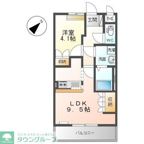 フォレストヴィラ(1LDK/1階)の間取り写真