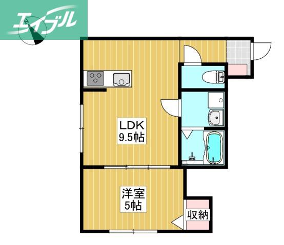 オシアナス(1LDK/1階)の間取り写真