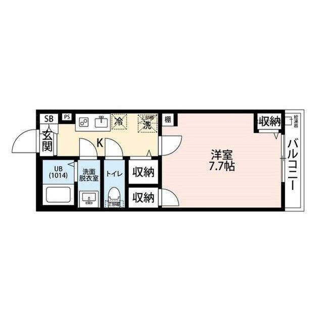 エクセラン立石II(1K/4階)の間取り写真