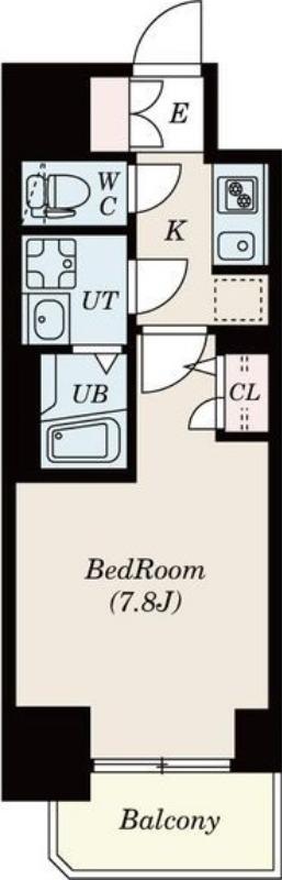 S-RESIDENCE葵(1K/15階)の間取り写真