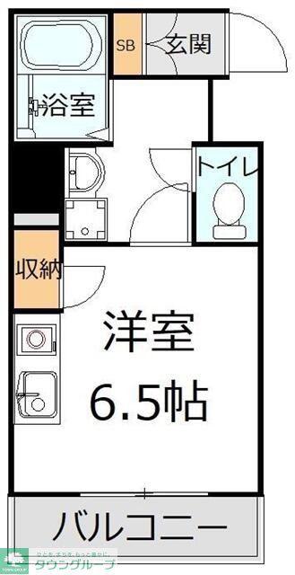 ヴランドール柏中央(1K/7階)の間取り写真