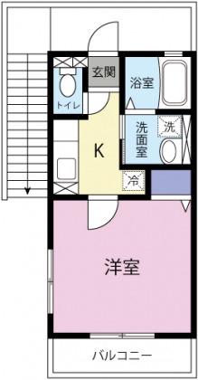 遠州鉄道 曳馬駅 徒歩45分 2階建 築18年(1K/1階)の間取り写真