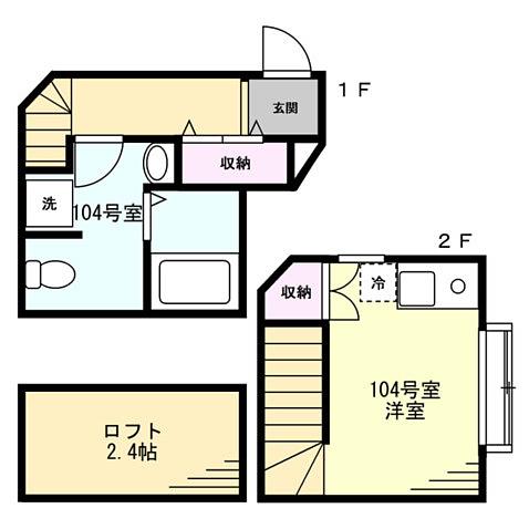 HILLTOP杉田(ワンルーム/1階)の間取り写真