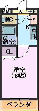 メゾンド八雲(1K/3階)の間取り写真