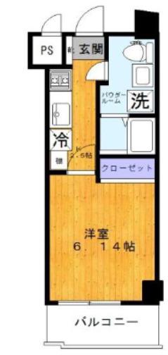 旗ヶ岡アパートメント(1K/2階)の間取り写真