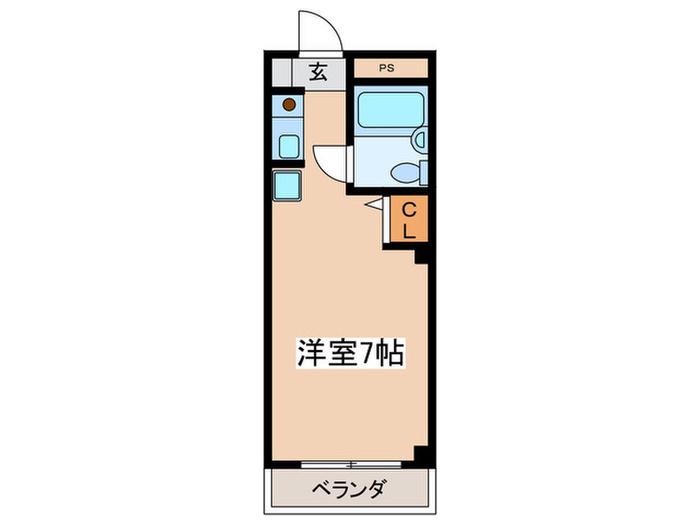コーポグラフテック茅ヶ崎A(ワンルーム/1階)の間取り写真