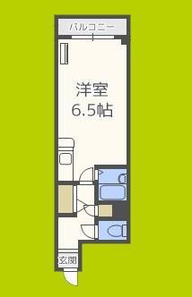 IVY FLAT(ワンルーム/3階)の間取り写真