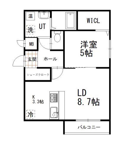 アラモード(1LDK/4階)の間取り写真