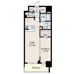 S-RESIDENCE佐賀天神ALINE(1LDK/5階)の間取り写真