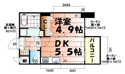 NO.63 オリエントキャピタルタワー(1DK/9階)の間取り写真