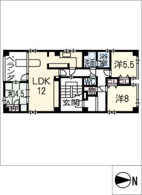 ユーロピアン(3LDK/4階)の間取り写真