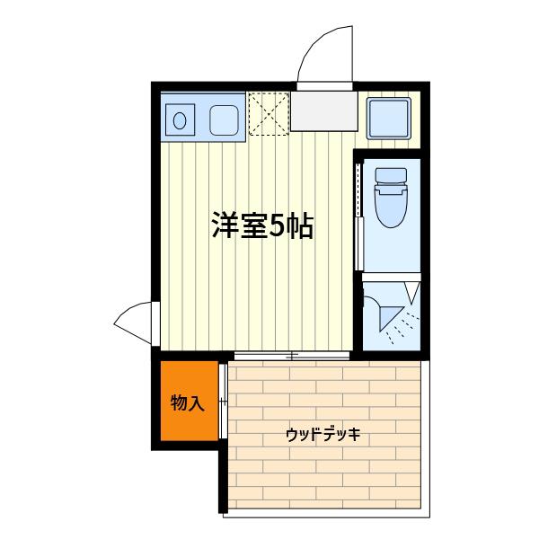シエスタヴィラ上鷺宮の杜 ウエスト棟(ワンルーム/1階)の間取り写真