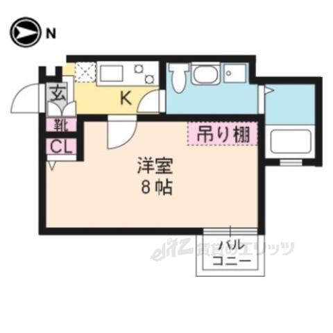 プレミアム四条大宮(1K/3階)の間取り写真