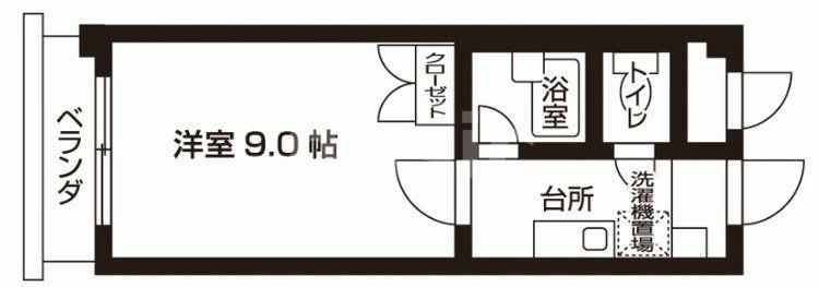 KINYAビル(ワンルーム/3階)の間取り写真