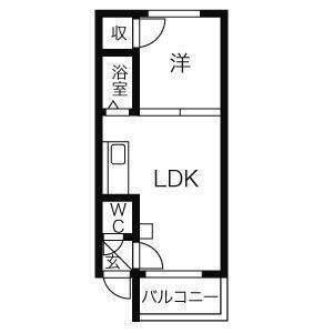 カサデューク平岸42(1LDK/3階)の間取り写真