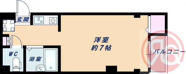 マンション阿美(1K/4階)の間取り写真