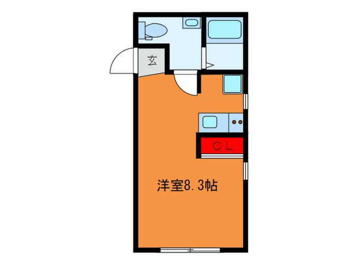 レプレ志村(ワンルーム/4階)の間取り写真