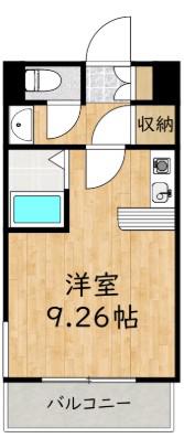 セレス六本松(ワンルーム/4階)の間取り写真