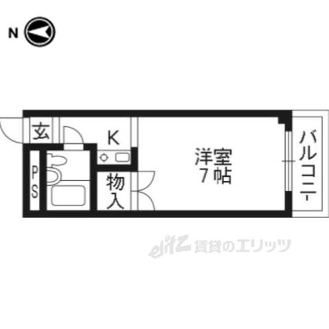 ハイツタケイチ(1K/3階)の間取り写真