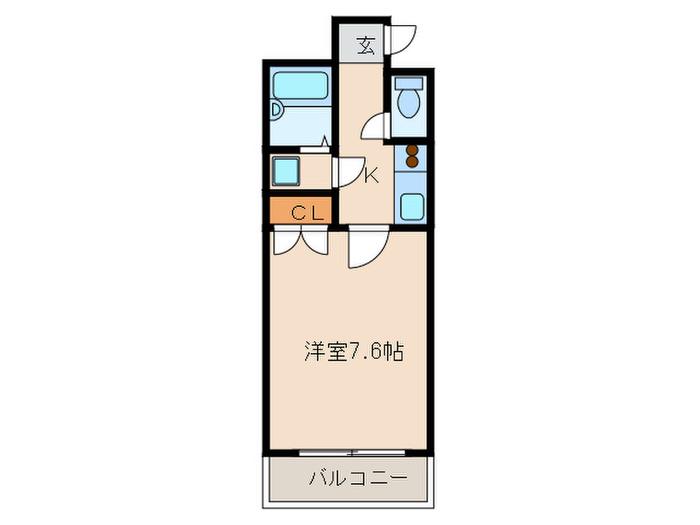 藤崎カステリア(1K/5階)の間取り写真