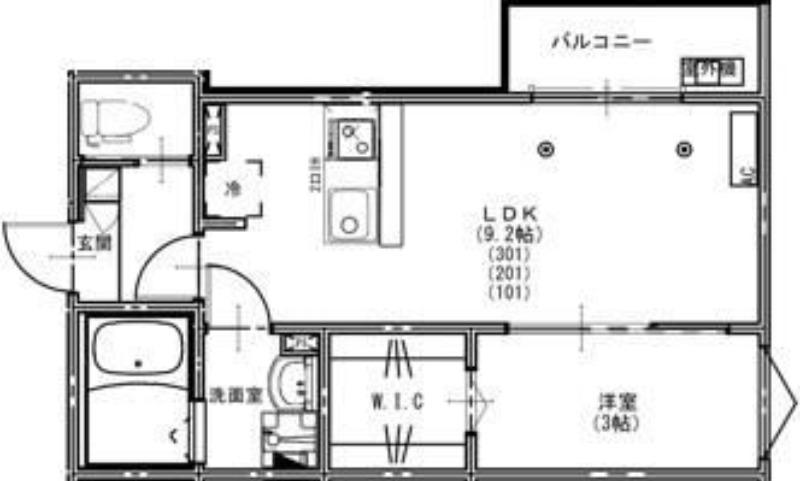 KEIAI RESIDENCE 大和田VI(1LDK/1階)の間取り写真
