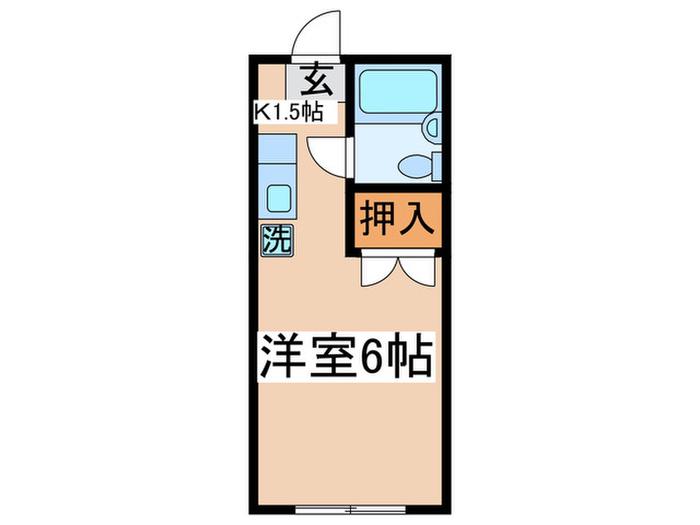 ハイツ守屋(1K/2階)の間取り写真