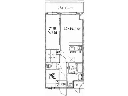 ロイヤルヒルサイド妙蓮寺(1SLDK/3階)の間取り写真