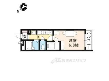 レオパレスSOARERⅡ(1K/4階)の間取り写真