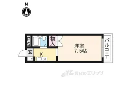 メゾンジョアPART1(1K/3階)の間取り写真