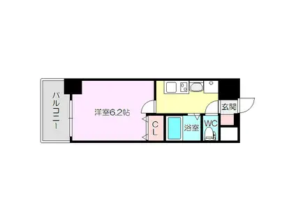 エステムコート新大阪Ⅵ エキスプレイス(1K/9階)の間取り写真