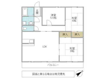 フラワーパーク佐藤(3LDK/3階)の間取り写真