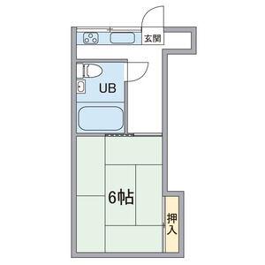 前田荘(1K/2階)の間取り写真