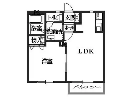 シャーメゾン島之内(1LDK/2階)の間取り写真