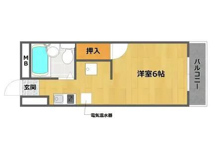 荻野マンション(ワンルーム/3階)の間取り写真