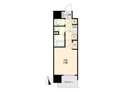 アステリ鶴舞トゥリア(1K/9階)の間取り写真