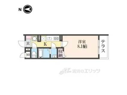 エルピスN5(1K/1階)の間取り写真
