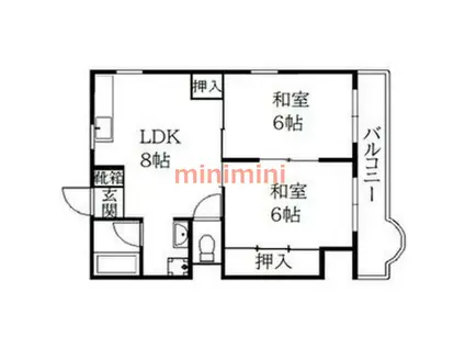 MI PIACE吹田I(2LDK/1階)の間取り写真
