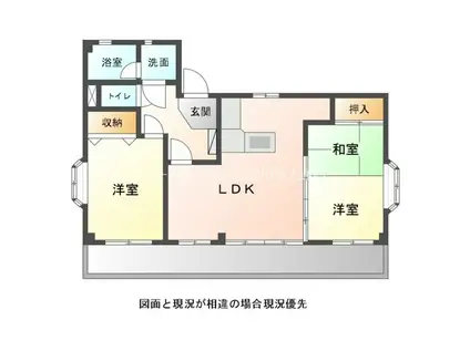 リッチモンドクロス(2LDK/2階)の間取り写真