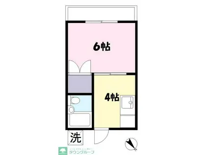 せいわハイツ(1K/2階)の間取り写真