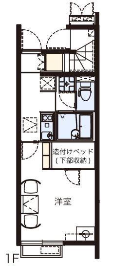 レオネクストクラインガルテン(1K/1階)の間取り写真