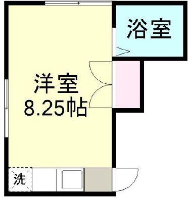 ヴィラ鶴新田 壱番館(ワンルーム/2階)の間取り写真