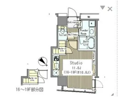 MY TOWER RESIDENCE(1K/19階)の間取り写真
