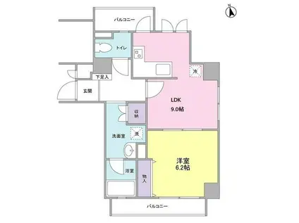 LE MONT 代官山 ルモン代官山(1LDK/4階)の間取り写真