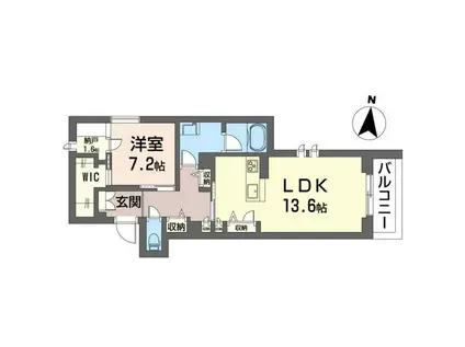 ライヴ テイル 桜木町(1SLDK/2階)の間取り写真