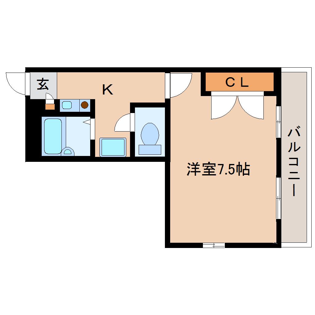 レオパレス大陽壱番館(1K/2階)の間取り写真