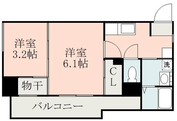 MID RESIDENCE(2K/2階)の間取り写真