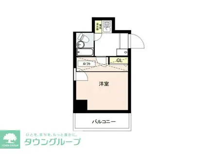 フレグランスWARABI(1K/8階)の間取り写真