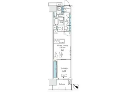 ロイヤルパークス有明(1LDK/12階)の間取り写真