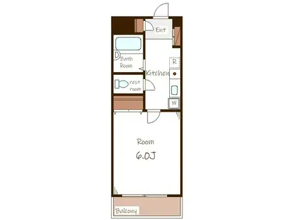 キョウワマンション(1K/1階)の間取り写真